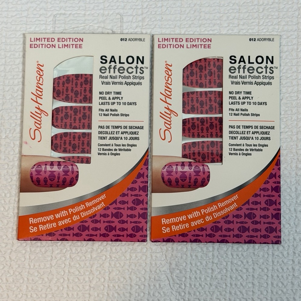 Sally Hansen Salon Effects Real Nail Polish Strips 012 ADORYBLE Limited Ed Fish